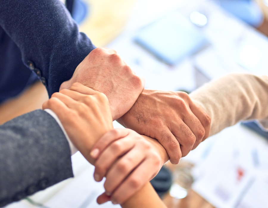 Agents reviewing work together